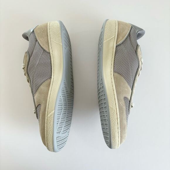 John Elliott Handcrafted Taupe & Gray Low Top Leather Sneakers EU 44 Size 11 - Picture 3 of 12